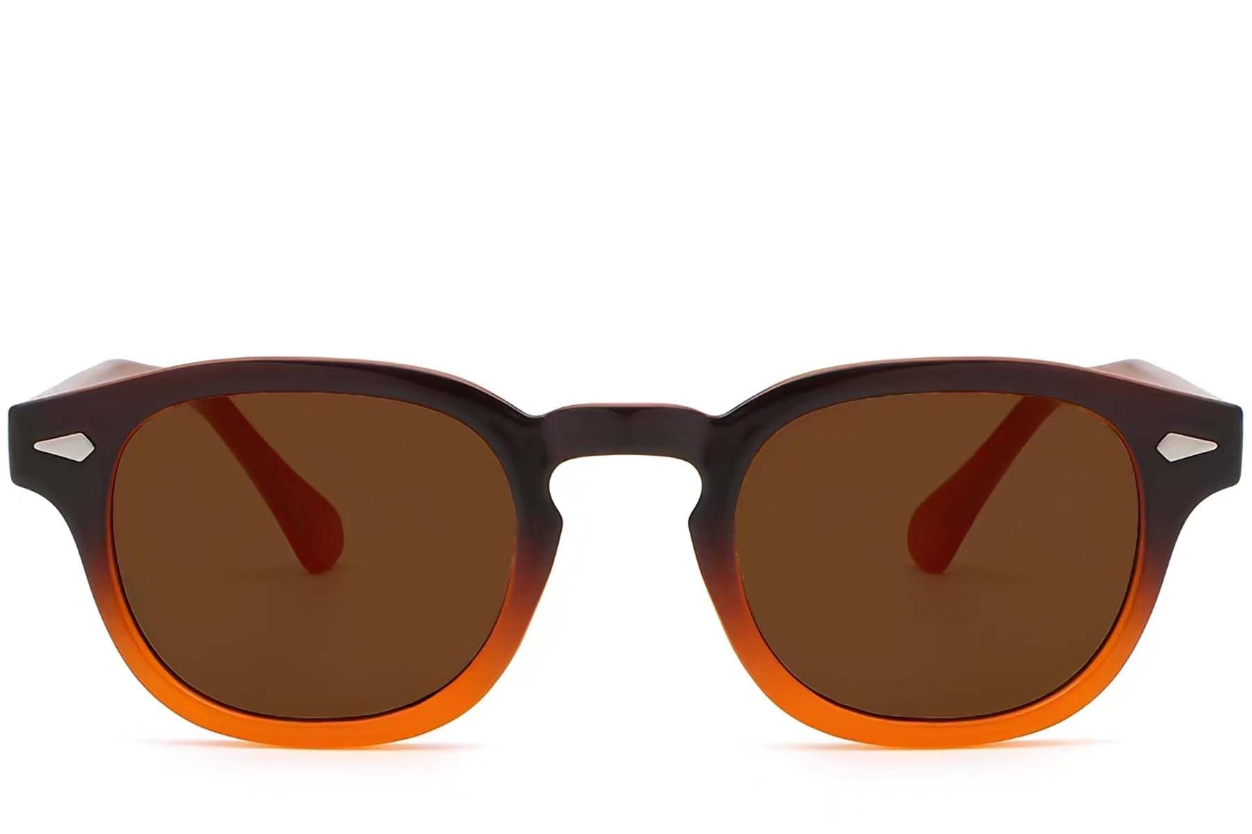 Oval Brown Plastic Sunglasses #BS2503-0098