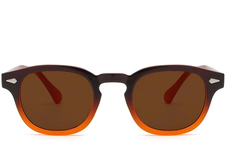 Oval Brown Plastic Sunglasses #BS2503-0098