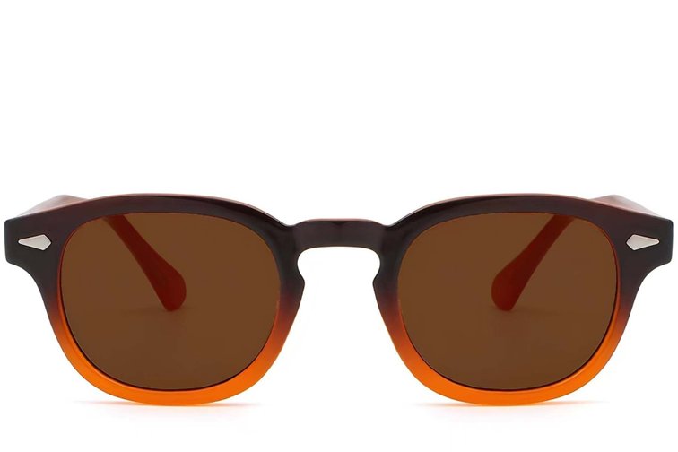 Oval Brown Plastic Sunglasses #BS2503-0098