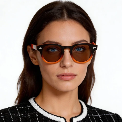 Oval Brown Plastic Sunglasses #BS2503-0098