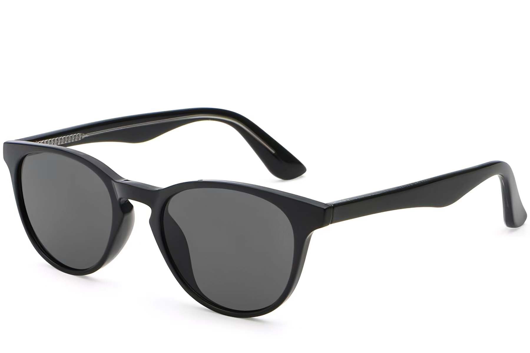 Oval Black Plastic Sunglasses #BS2503-0100