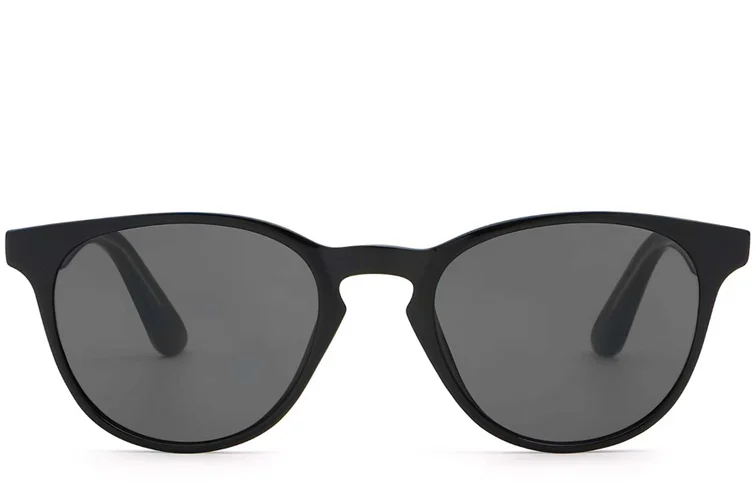 Gafas de sol ovaladas de plástico negro # BS2503-0100