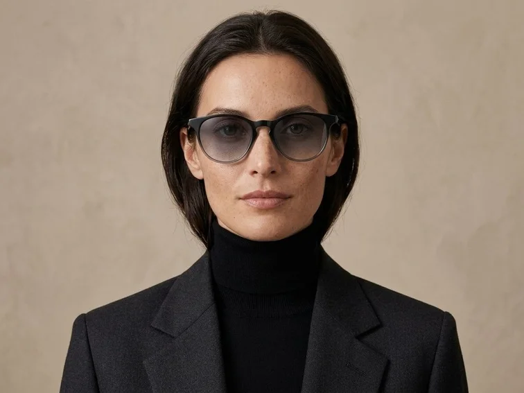 Oval Grey Plastic Sunglasses #BS2503-0101