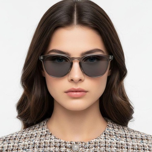 Oval Grey Plastic Sunglasses #BS2503-0103