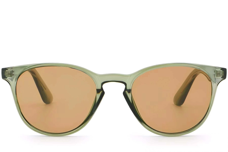 Oval Green Plastic Sunglasses #BS2503-0105