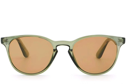 Oval Green Plastic Sunglasses #BS2503-0105