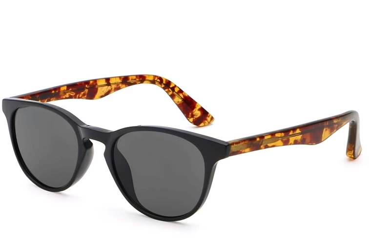 Oval Black Plastic Sunglasses #BS2503-0107