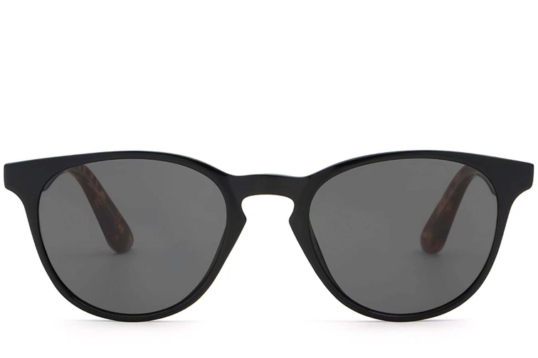 Oval Black Plastic Sunglasses #BS2503-0107