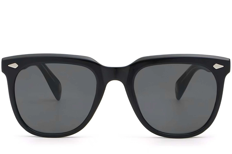Rectangular Black Plastic Sunglasses #BS2503-0108