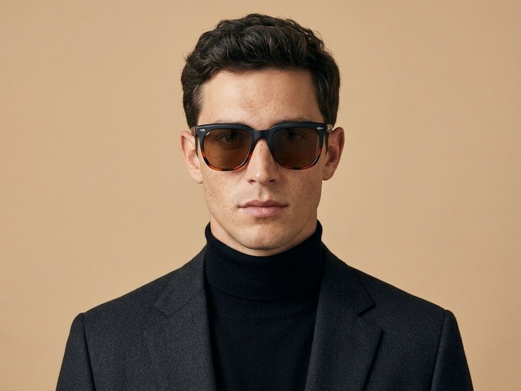 Rectangular Tortoiseshell Plastic Sunglasses #BS2503-0109