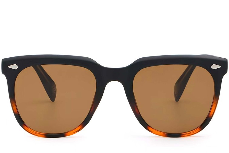 Gafas de sol rectangulares de plástico carey # BS2503-0109