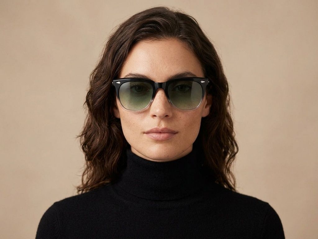 Rectangular Black Plastic Sunglasses #BS2503-0112