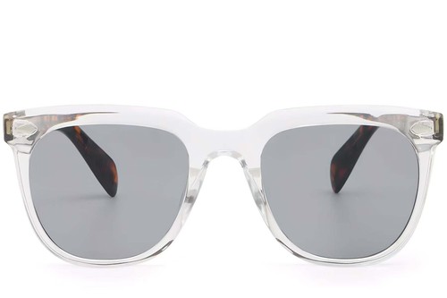 Rectangular Transparent Plastic Sunglasses #BS2503-0113