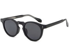 Oval Black Plastic Sunglasses #BS2503-0114