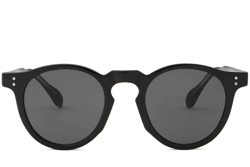 Oval Black Plastic Sunglasses #BS2503-0114