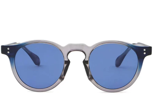 Lunettes de soleil ovales en plastique gris #BS2503-0115