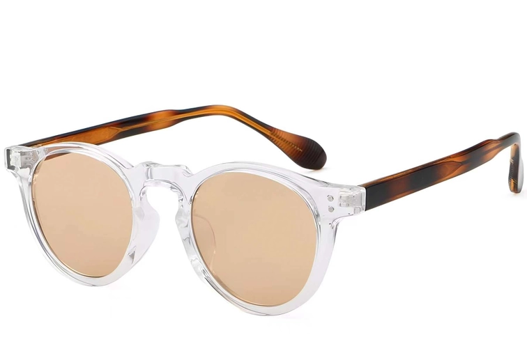 Oval Transparent Plastic Sunglasses #BS2503-0119