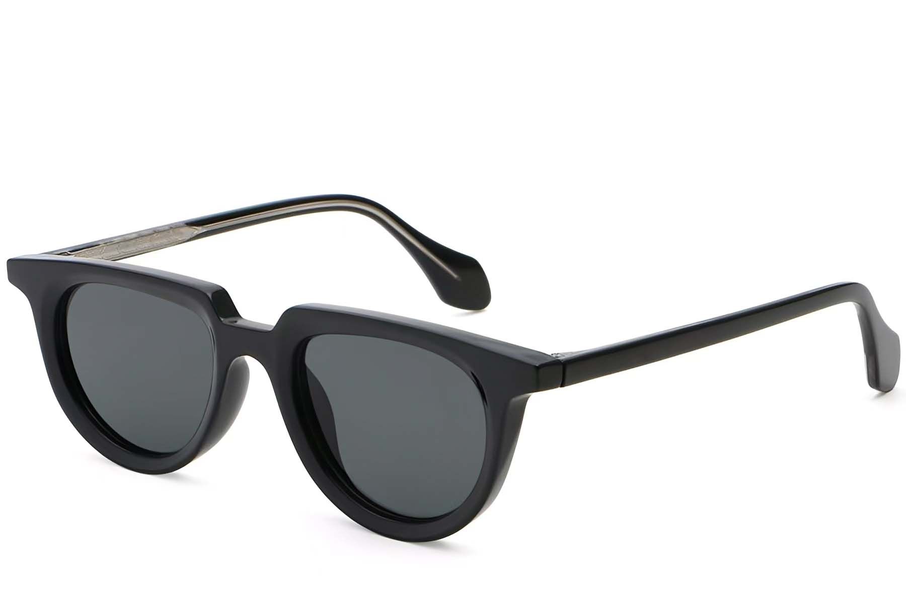 Oval Black Plastic Sunglasses #BS2503-0120
