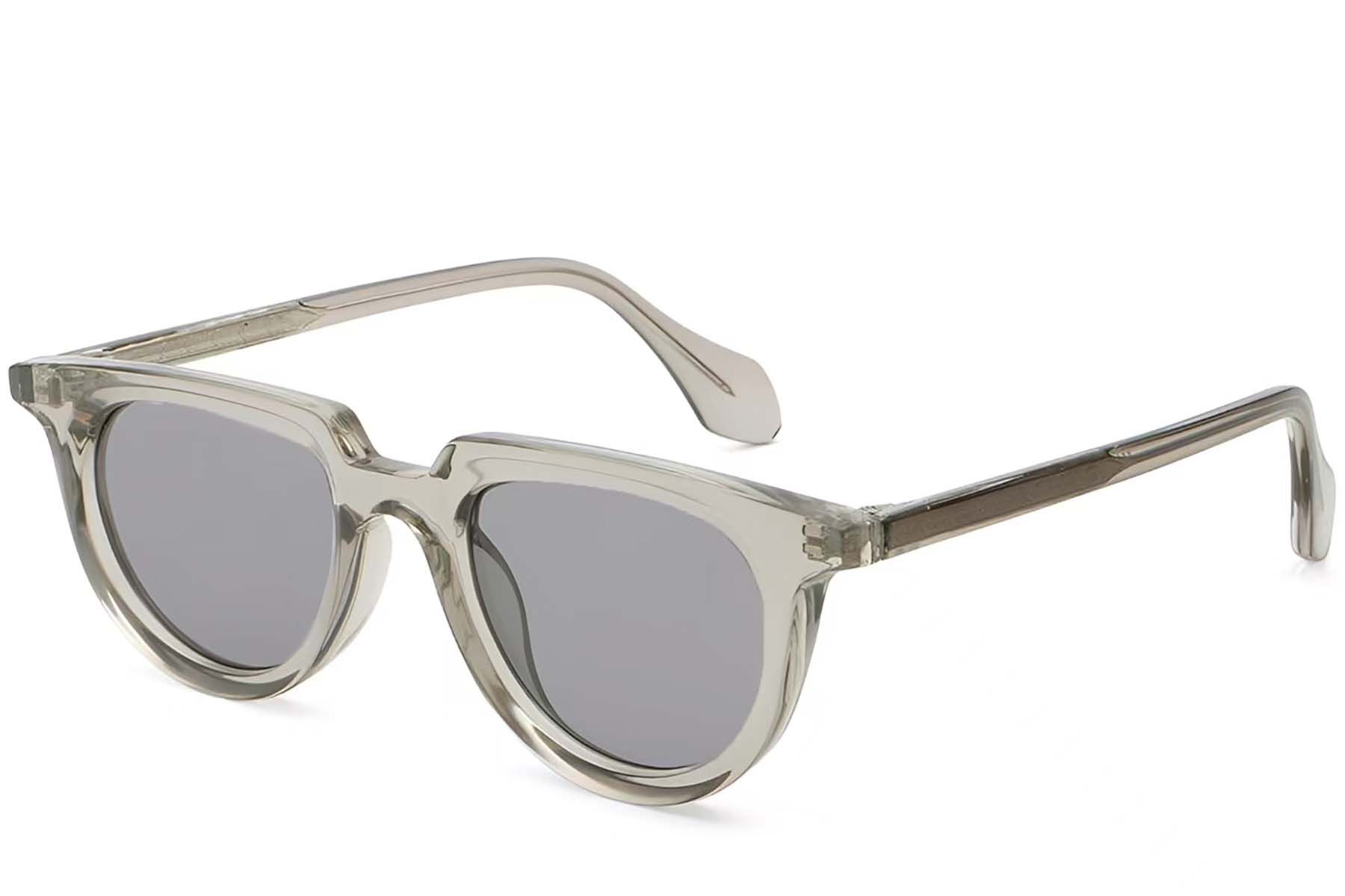 Oval Grey Plastic Sunglasses #BS2503-0121