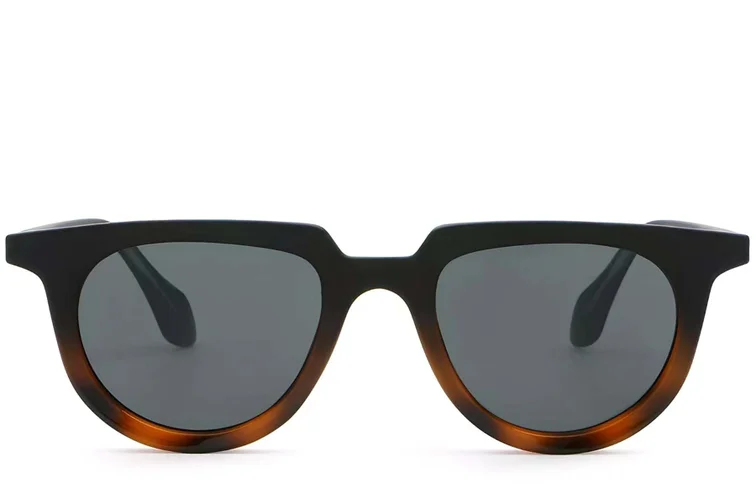Lunettes de soleil ovales en plastique écaille de tortue #BS2503-0122