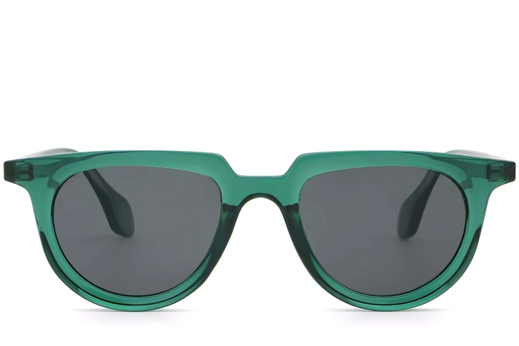 Oval Green Plastic Sunglasses #BS2503-0124