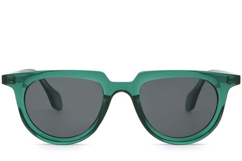 Oval Green Plastic Sunglasses #BS2503-0124