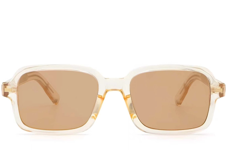 Rectangular Yellow Plastic Sunglasses #BS2503-0128
