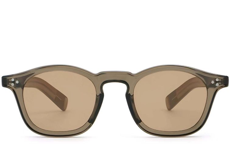 Oval Brown Plastic Sunglasses #BS2503-0132
