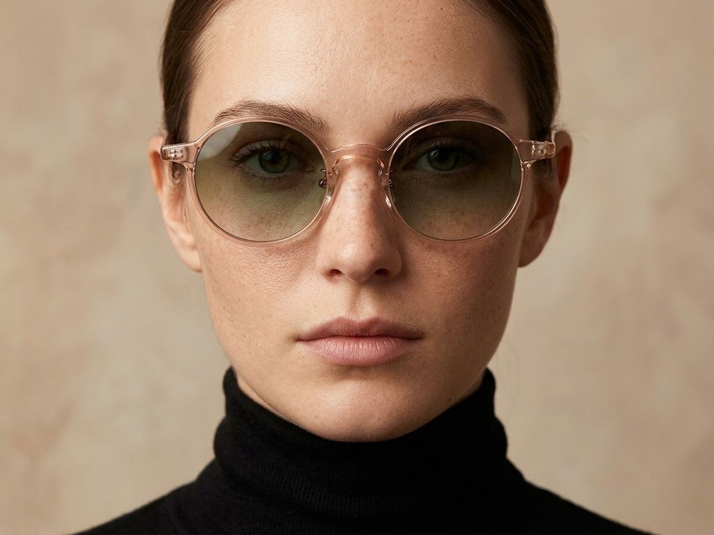 Round Pink Plastic Sunglasses #BS2503-0137