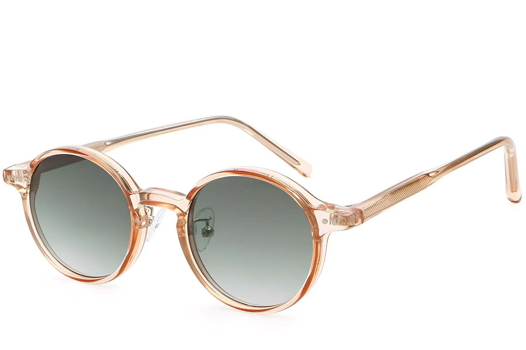 Round Pink Plastic Sunglasses #BS2503-0137