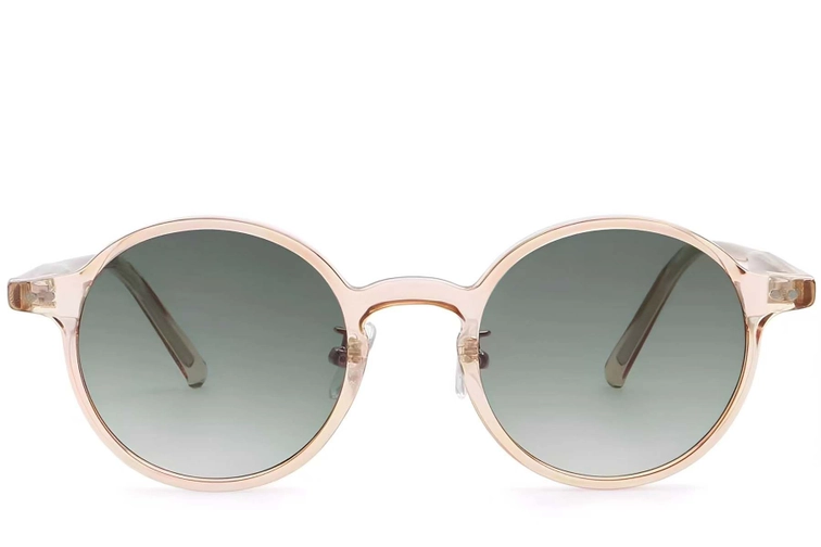 Round Pink Plastic Sunglasses #BS2503-0137