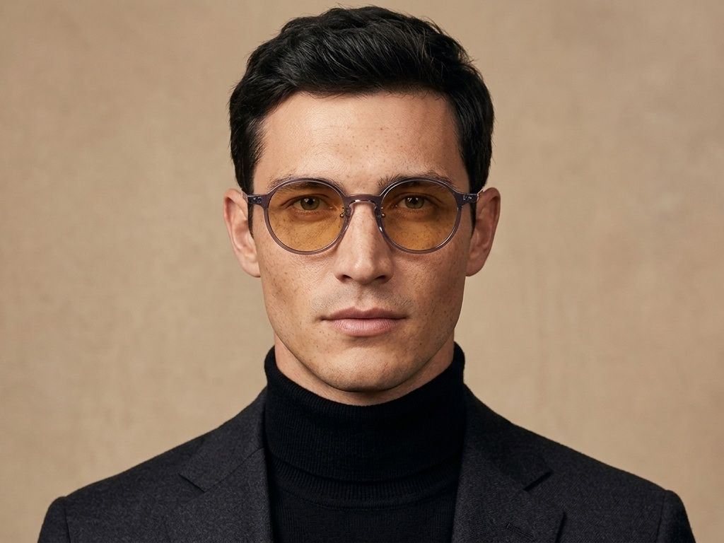 Lunettes de soleil ovales en plastique violet #BS2503-0138
