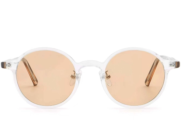 Round Transparent Plastic Sunglasses #BS2503-0139