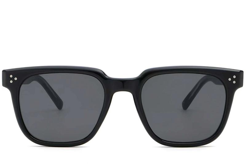 Rectangular Black Plastic Sunglasses #BS2503-0140