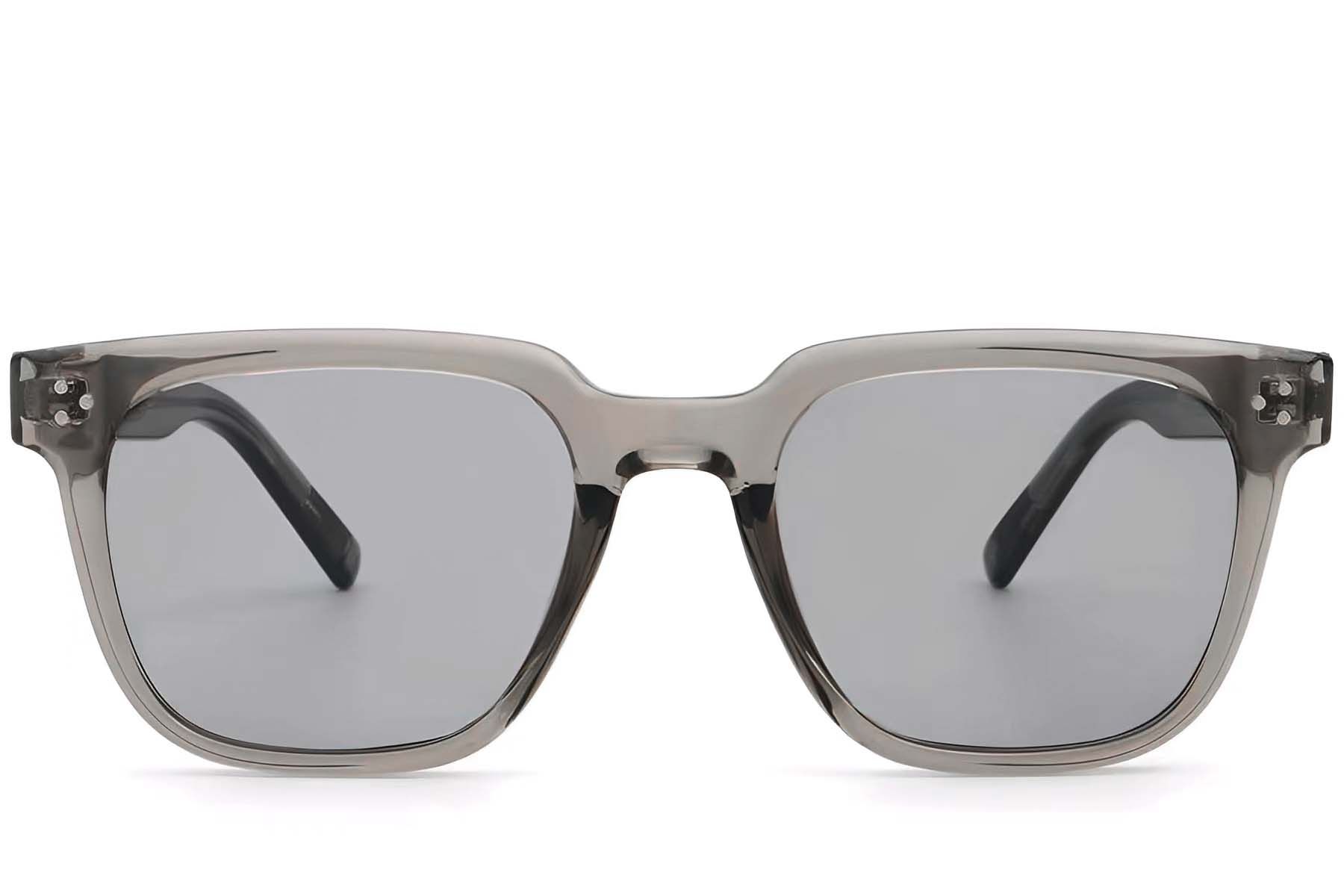 Rectangular Grey Plastic Sunglasses #BS2503-0141