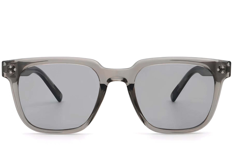 Rectangular Grey Plastic Sunglasses #BS2503-0141