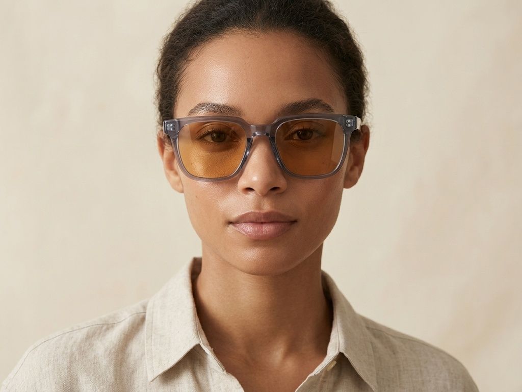 Rectangular Purple Plastic Sunglasses #BS2503-0144