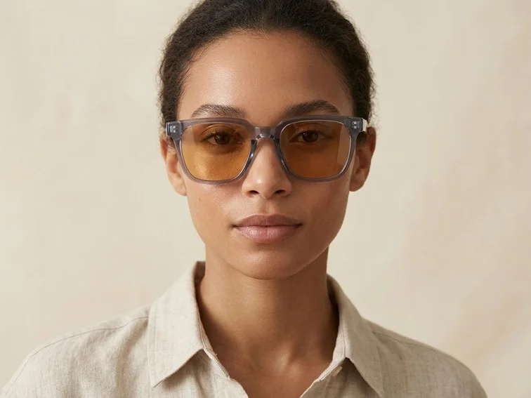 Rectangular Purple Plastic Sunglasses #BS2503-0144