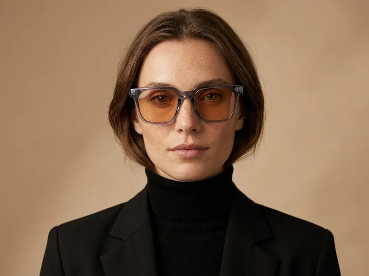Rectangular Purple Plastic Sunglasses #BS2503-0144