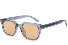 Rectangular Purple Plastic Sunglasses #BS2503-0144