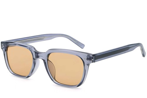 Rectangular Purple Plastic Sunglasses #BS2503-0144