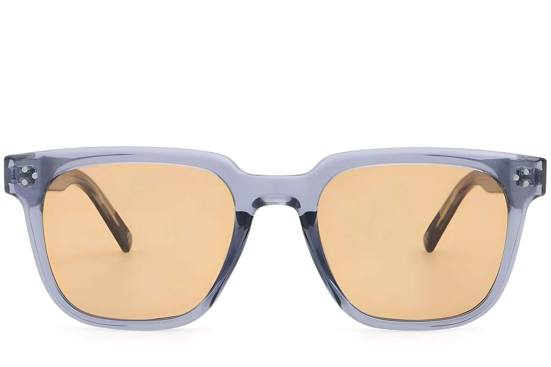 Rectangular Purple Plastic Sunglasses #BS2503-0144