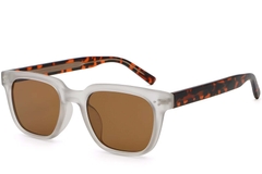 Rectangular Grey Plastic Sunglasses #BS2503-0146