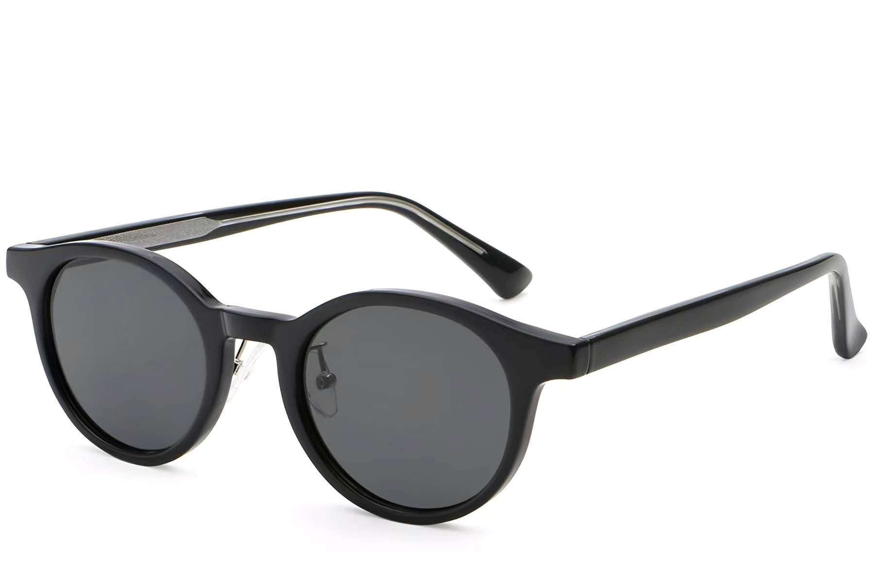 Oval Black Plastic Sunglasses #BS2503-0147