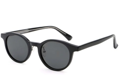 Oval Black Plastic Sunglasses #BS2503-0147