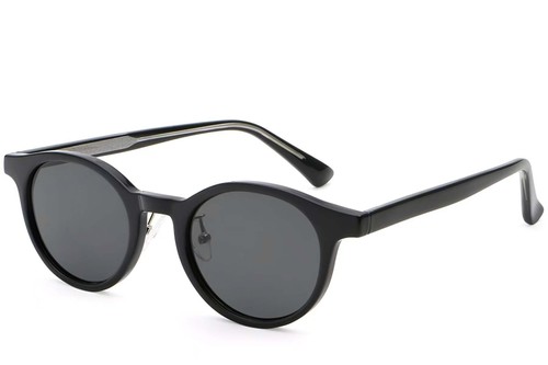 Oval Black Plastic Sunglasses #BS2503-0147