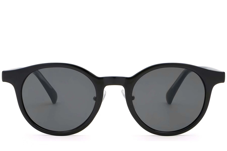 Oval Black Plastic Sunglasses #BS2503-0147