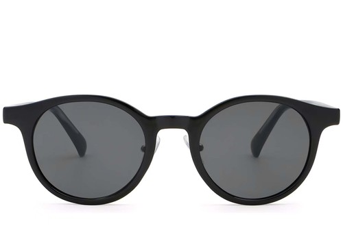 Oval Black Plastic Sunglasses #BS2503-0147