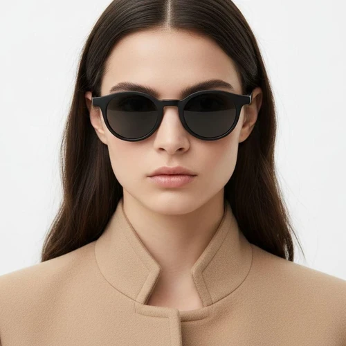 Oval Black Plastic Sunglasses #BS2503-0147