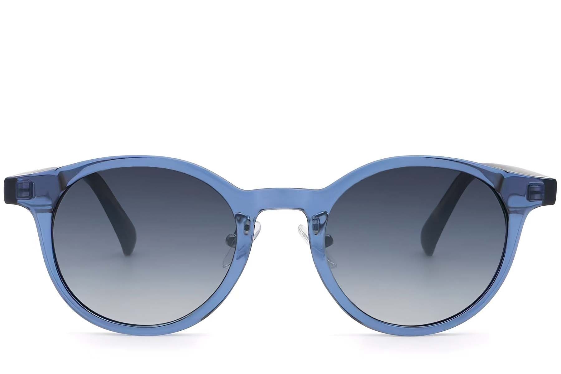 Oval Blue Plastic Sunglasses #BS2503-0150